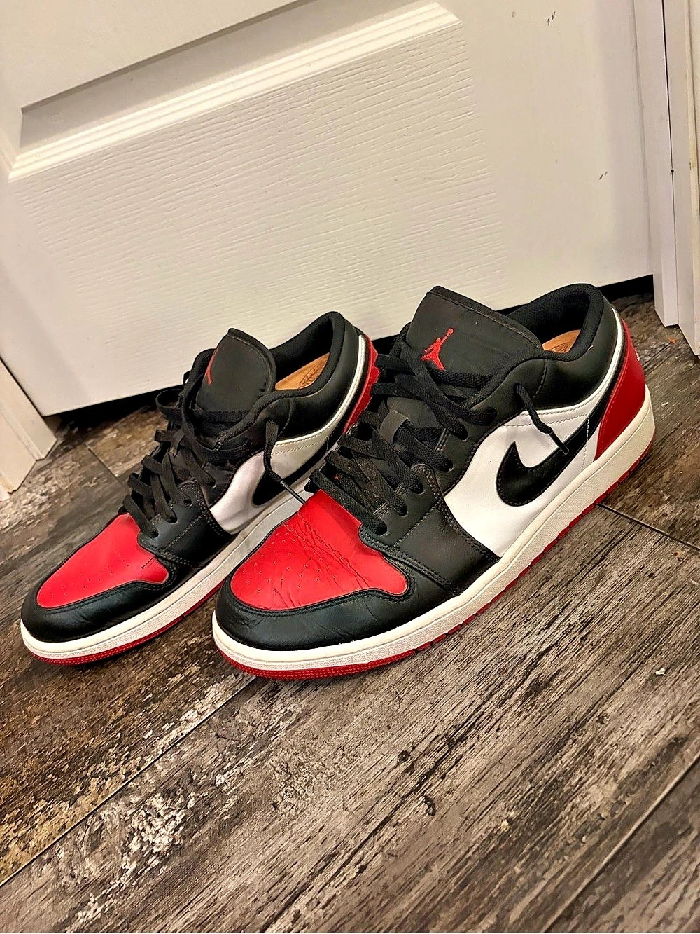 Nike Air Jordan 1 Low Sneakers Red & Black US 13